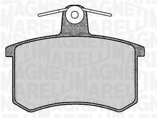 Bromsbeläggsats, Bakaxel Magneti marelli 363916060116 MAGNETI MARELLI