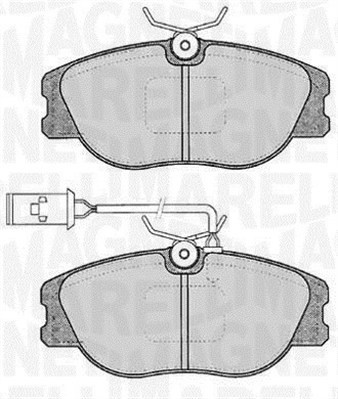 Bromsbeläggsats, Framaxel Magneti marelli 363916060117 MAGNETI MARELLI
