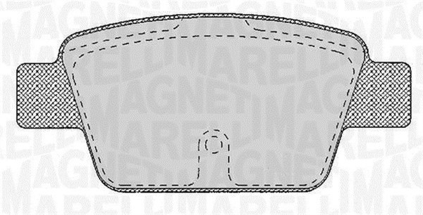 Bromsbeläggsats, Bakaxel Magneti marelli 363916060125 MAGNETI MARELLI