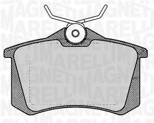Bromsbeläggsats, Bakaxel Magneti marelli 363916060131 MAGNETI MARELLI