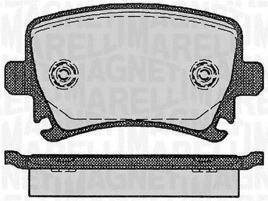 Bromsbeläggsats, Bakaxel Magneti marelli 363916060133 MAGNETI MARELLI