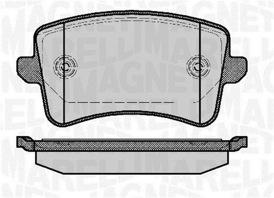 Bromsbeläggsats, Bakaxel Magneti marelli 363916060141 MAGNETI MARELLI