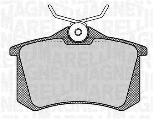 Bromsbeläggsats, Bakaxel Magneti marelli 363916060144 MAGNETI MARELLI