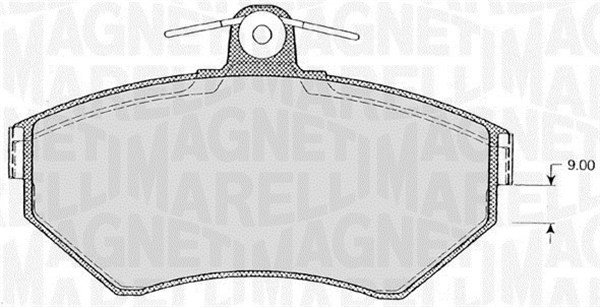 Bromsbeläggsats, Framaxel Magneti marelli 363916060145 MAGNETI MARELLI