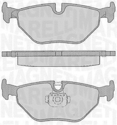 Bromsbeläggsats, Bakaxel Magneti marelli 363916060157 MAGNETI MARELLI