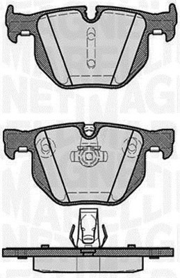Bromsbeläggsats, Bakaxel Magneti marelli 363916060161 MAGNETI MARELLI