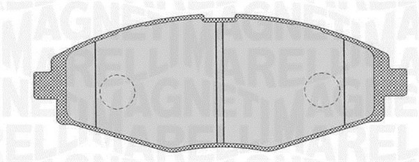 Bromsbeläggsats, Framaxel Magneti marelli 363916060164 MAGNETI MARELLI