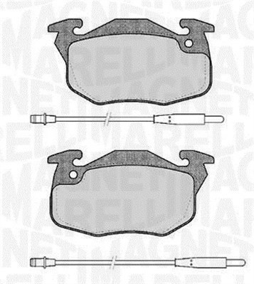 Bromsbeläggsats, Framaxel Magneti marelli 363916060168 MAGNETI MARELLI