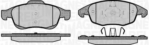 Bromsbeläggsats, Framaxel Magneti marelli 363916060169 MAGNETI MARELLI