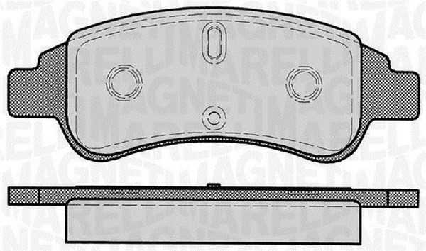 Bromsbeläggsats, Framaxel Magneti marelli 363916060170 MAGNETI MARELLI