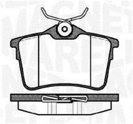 Bromsbeläggsats, Bakaxel Magneti marelli 363916060171 MAGNETI MARELLI