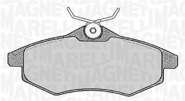 Bromsbeläggsats, Framaxel Magneti marelli 363916060173 MAGNETI MARELLI