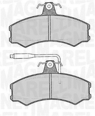 Bromsbeläggsats, Framaxel Magneti marelli 363916060175 MAGNETI MARELLI