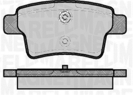 Bromsbeläggsats, Bakaxel Magneti marelli 363916060177 MAGNETI MARELLI