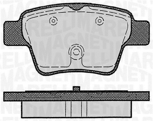 Bromsbeläggsats, Bakaxel Magneti marelli 363916060179 MAGNETI MARELLI