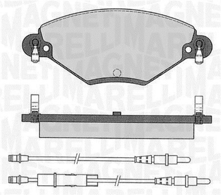Bromsbeläggsats, Framaxel Magneti marelli 363916060181 MAGNETI MARELLI