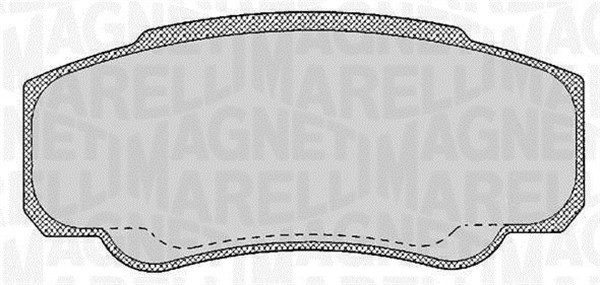 Bromsbeläggsats, Bakaxel Magneti marelli 363916060188 MAGNETI MARELLI
