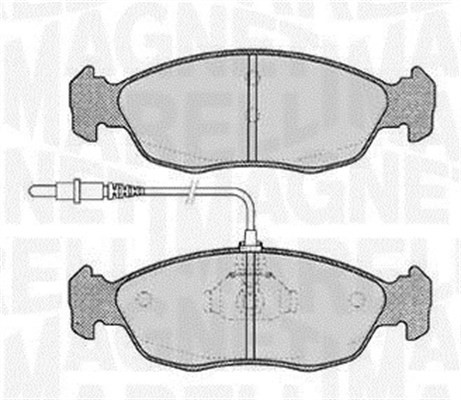 Bromsbeläggsats, Framaxel Magneti marelli 363916060195 MAGNETI MARELLI