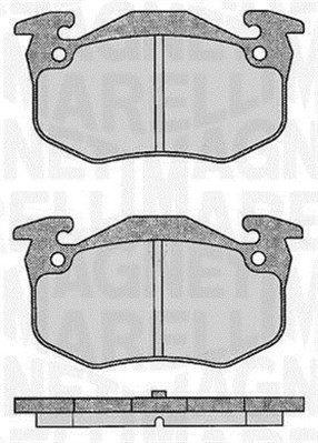 Bromsbeläggsats, Bakaxel Magneti marelli 363916060197 MAGNETI MARELLI