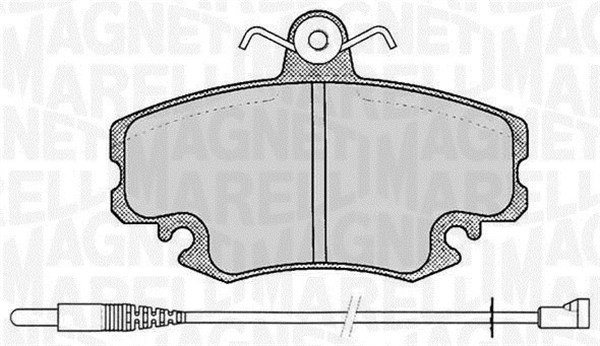 Bromsbeläggsats, Framaxel Magneti marelli 363916060203 MAGNETI MARELLI