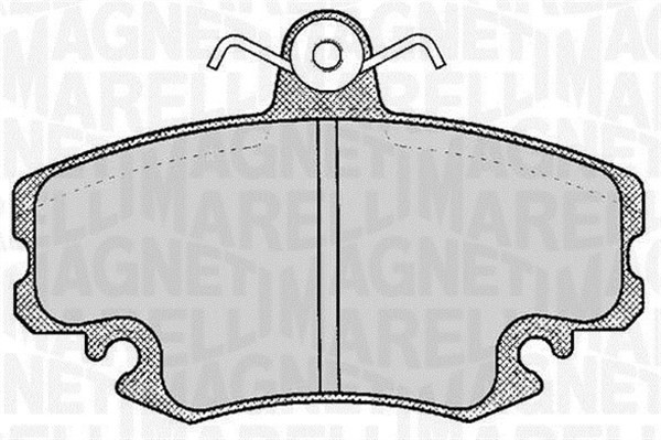 Bromsbeläggsats, Framaxel Magneti marelli 363916060204 MAGNETI MARELLI