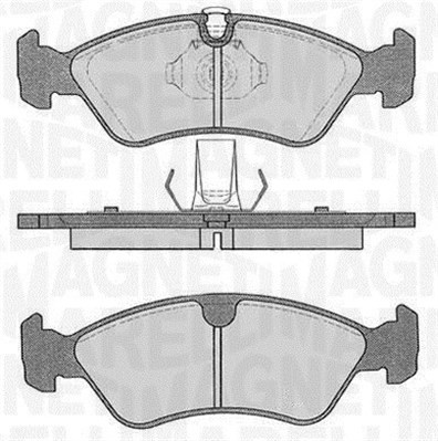 Bromsbeläggsats, Framaxel Magneti marelli 363916060205 MAGNETI MARELLI