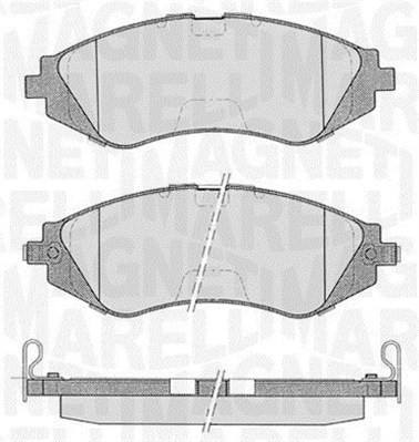 Bromsbeläggsats, Framaxel Magneti marelli 363916060207 MAGNETI MARELLI