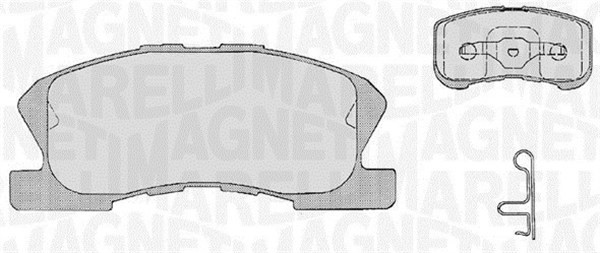 Bromsbeläggsats, Framaxel Magneti marelli 363916060209 MAGNETI MARELLI