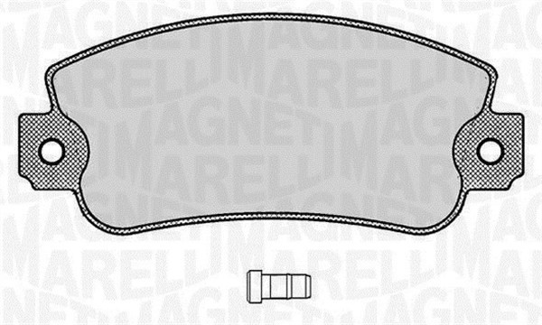 Bromsbeläggsats, Framaxel Magneti marelli 363916060212 MAGNETI MARELLI