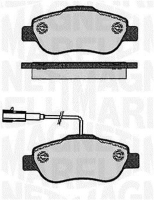 Bromsbeläggsats, Framaxel Magneti marelli 363916060215 MAGNETI MARELLI