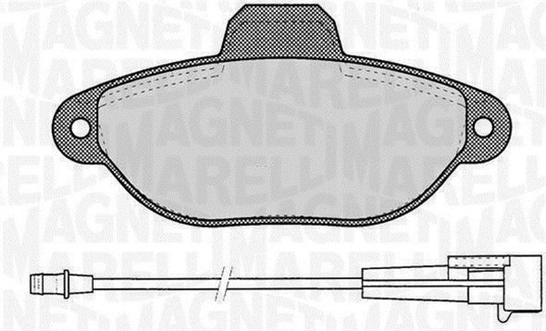 Bromsbeläggsats, Framaxel Magneti marelli 363916060217 MAGNETI MARELLI