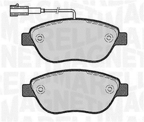 Bromsbeläggsats, Framaxel Magneti marelli 363916060221 MAGNETI MARELLI