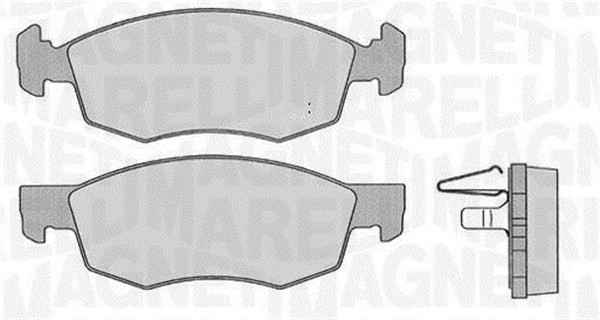 Bromsbeläggsats, Framaxel Magneti marelli 363916060227 MAGNETI MARELLI