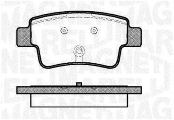 Bromsbeläggsats, Bakaxel Magneti marelli 363916060230 MAGNETI MARELLI