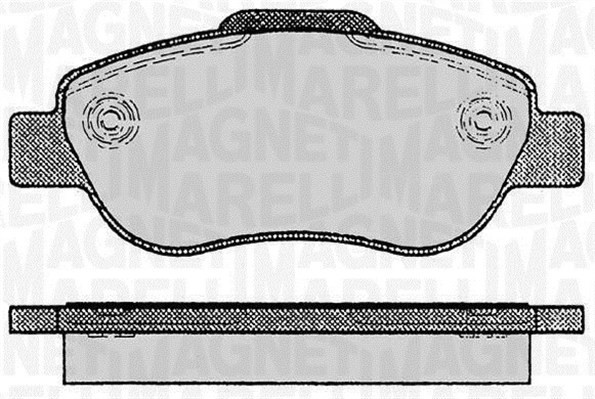 Bromsbeläggsats, Framaxel Magneti marelli 363916060236 MAGNETI MARELLI