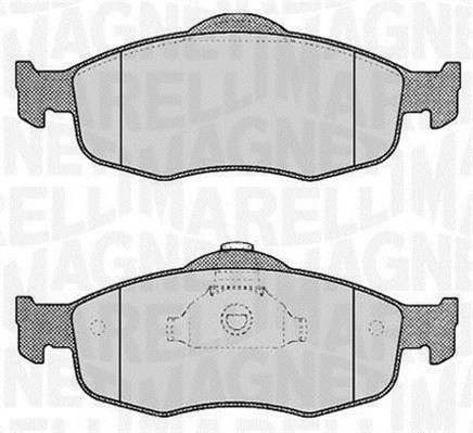 Bromsbeläggsats, Framaxel Magneti marelli 363916060245 MAGNETI MARELLI