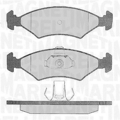 Bromsbeläggsats, Framaxel Magneti marelli 363916060248 MAGNETI MARELLI