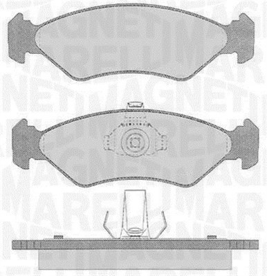 Bromsbeläggsats, Framaxel Magneti marelli 363916060250 MAGNETI MARELLI