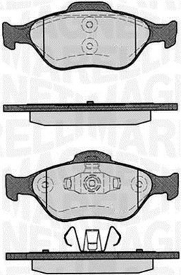 Bromsbeläggsats, Framaxel Magneti marelli 363916060252 MAGNETI MARELLI