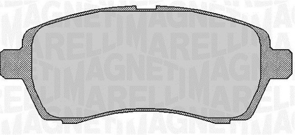 Bromsbeläggsats, Framaxel Magneti marelli 363916060254 MAGNETI MARELLI
