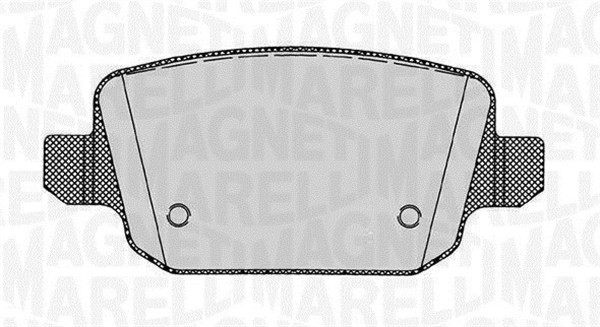Bromsbeläggsats, Bakaxel Magneti marelli 363916060257 MAGNETI MARELLI
