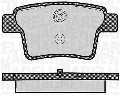 Bromsbeläggsats, Bakaxel Magneti marelli 363916060267 MAGNETI MARELLI