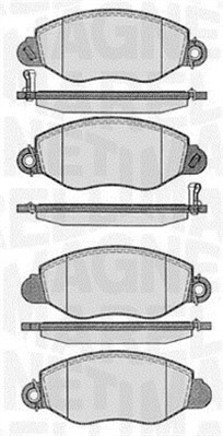 Bromsbeläggsats, Framaxel Magneti marelli 363916060271 MAGNETI MARELLI