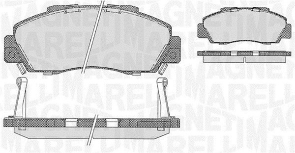 Bromsbeläggsats, Framaxel Magneti marelli 363916060274 MAGNETI MARELLI