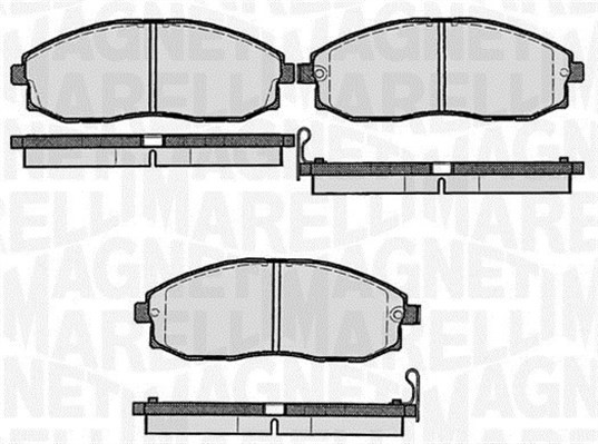 Bromsbeläggsats, Framaxel Magneti marelli 363916060279 MAGNETI MARELLI