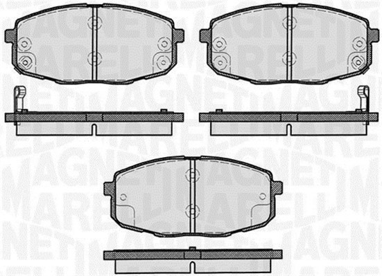 Bromsbeläggsats, Framaxel Magneti marelli 363916060281 MAGNETI MARELLI