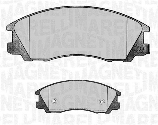 Bromsbeläggsats, Framaxel Magneti marelli 363916060282 MAGNETI MARELLI