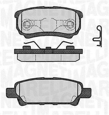 Bromsbeläggsats, Bakaxel Magneti marelli 363916060285 MAGNETI MARELLI