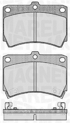 Bromsbeläggsats, Framaxel Magneti marelli 363916060286 MAGNETI MARELLI