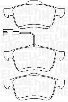 Bromsbeläggsats, Framaxel Magneti marelli 363916060288 MAGNETI MARELLI